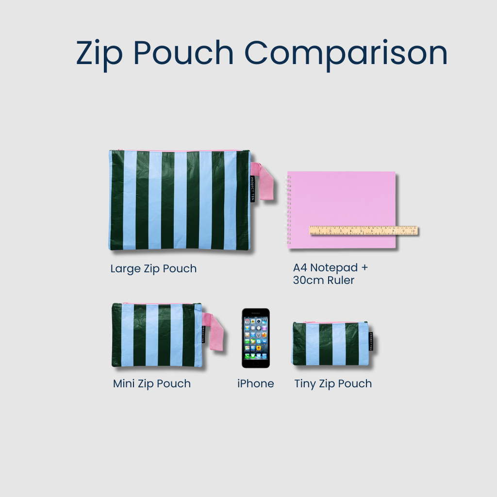 Zip Pouch Bundle (x3 sizes) – Argyle - Project Ten