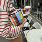 Retro Stripe Mini Zip Pouch - Project Ten