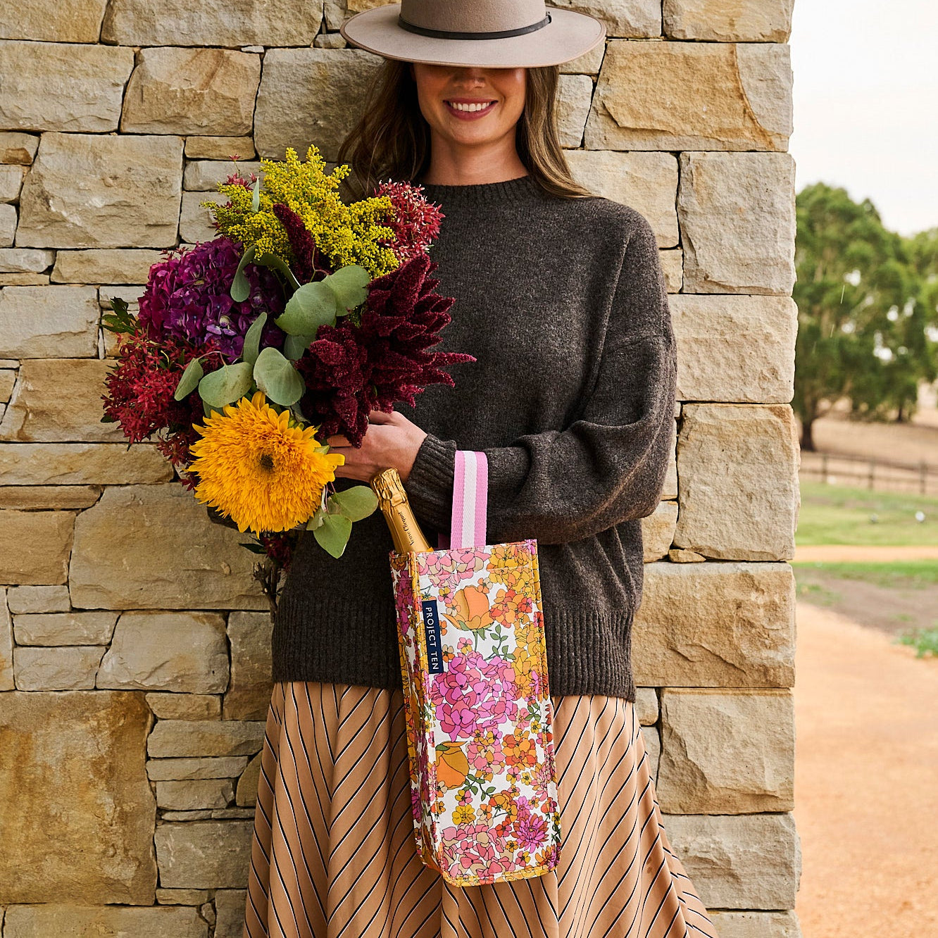 Wine Bag – Hydrangea - Project Ten