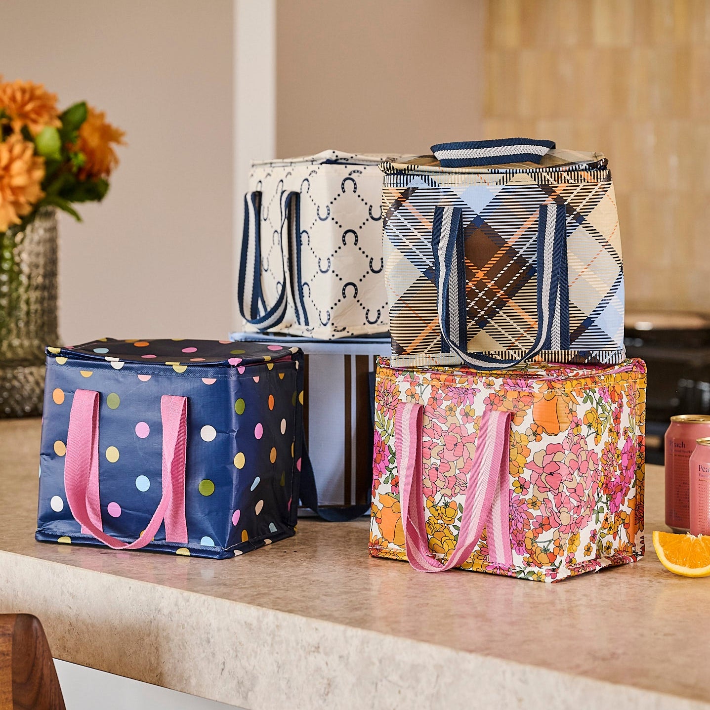 Mini Insulated Tote – Oxford Stripe - Project Ten