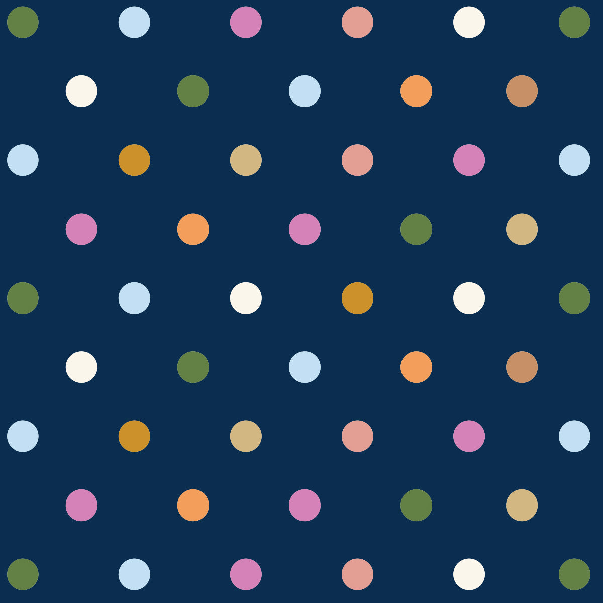 Close up of Confetti print on navy background - Project Ten