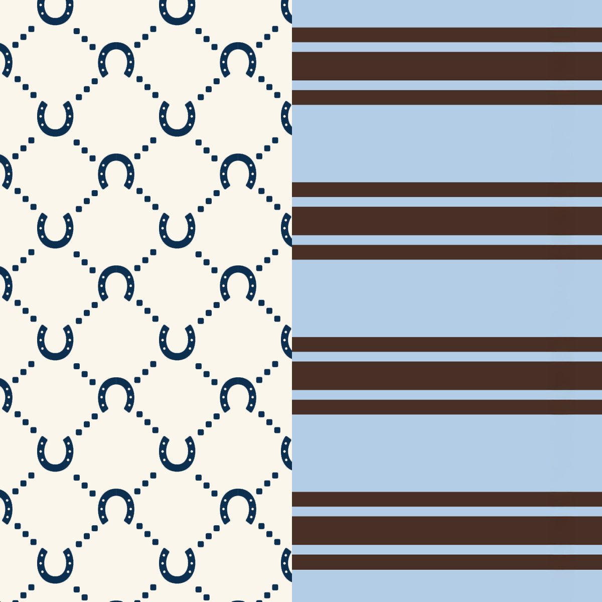 Shopper Tote Splice – Navy Horseshoe - Project Ten