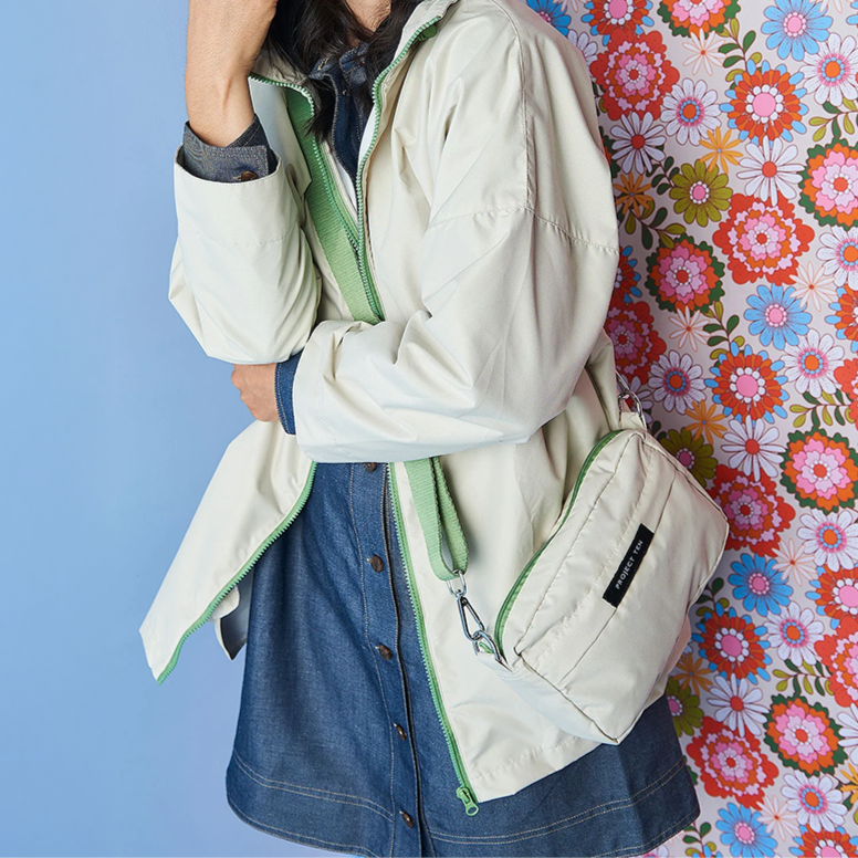 Raincoat in Cross Body Bag - Ecru - Project Ten