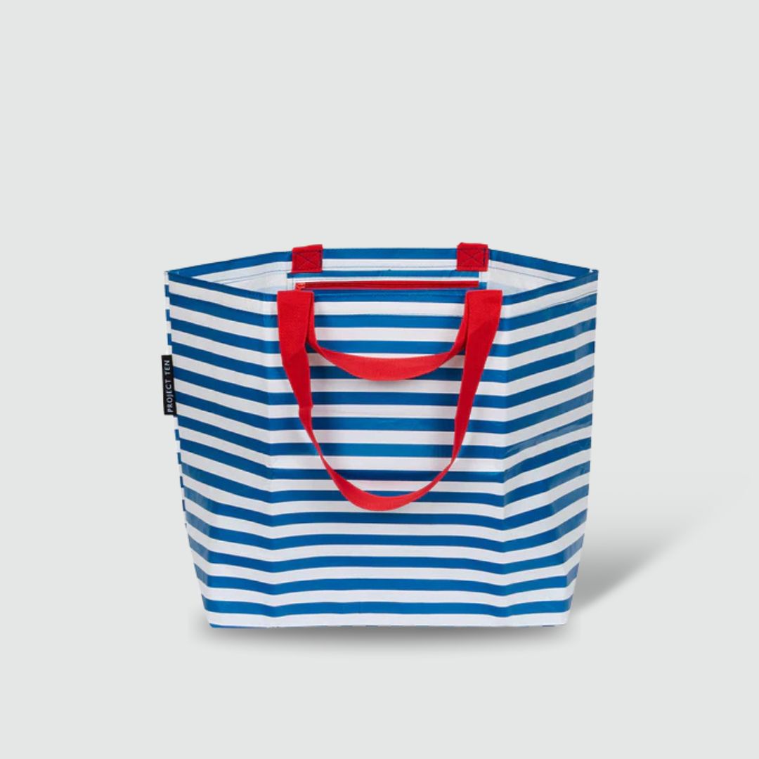Breton Stripe Medium Tote - Project Ten