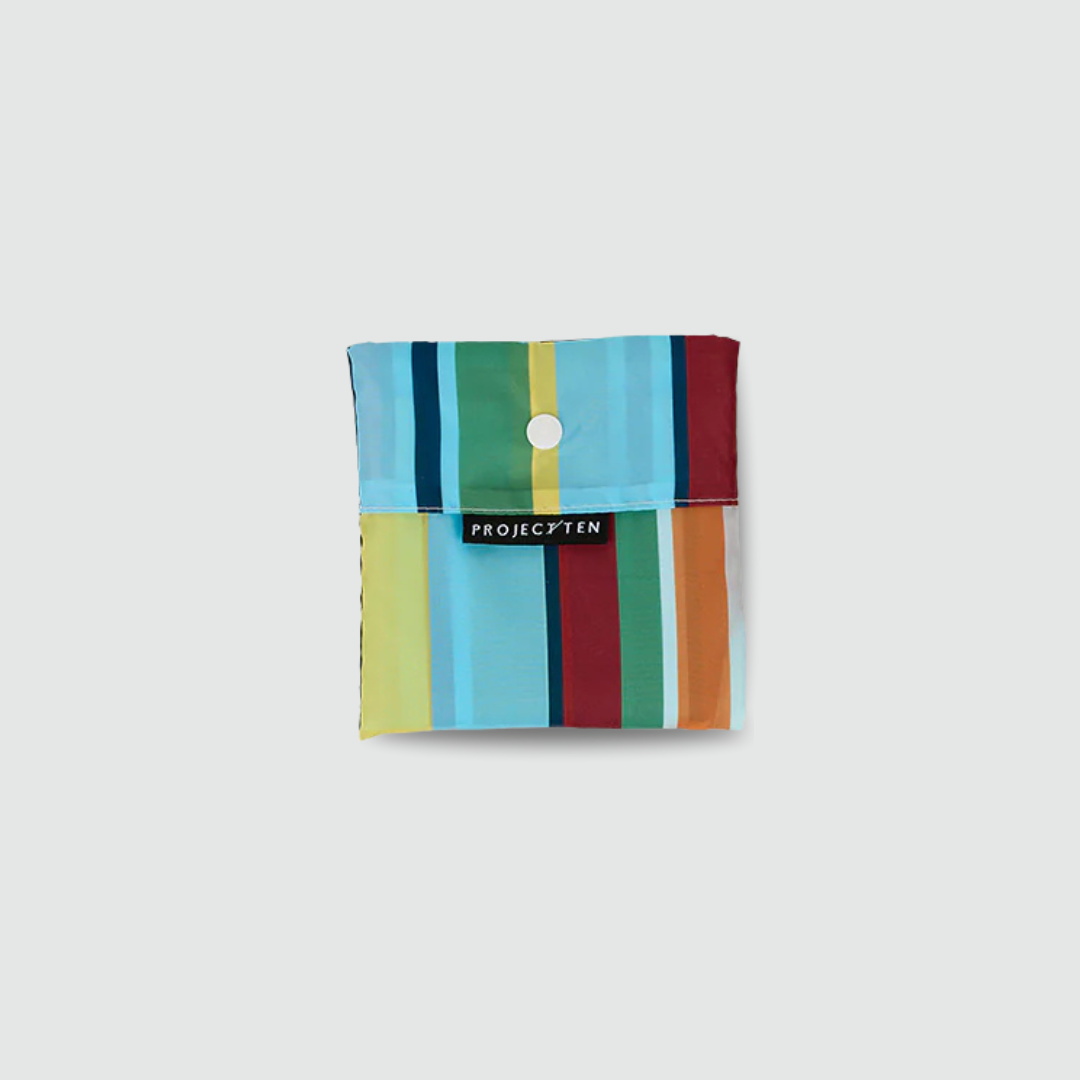 Retro Stripe Pocket Shopper (Large) - Project Ten