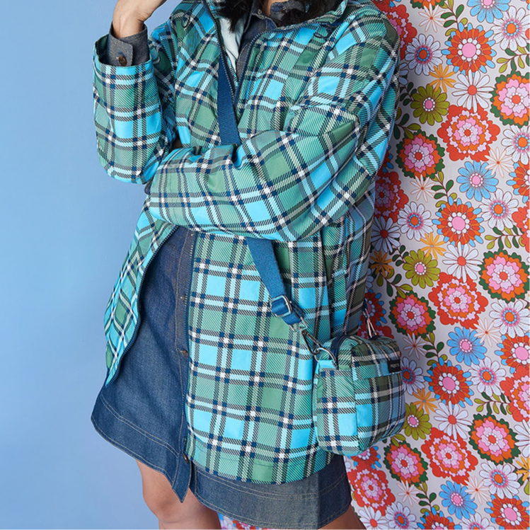 Raincoat in Cross Body Bag - Tartan - Project Ten