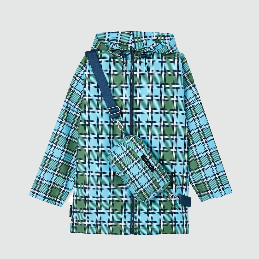 Raincoat in Cross Body Bag - Tartan - Project Ten