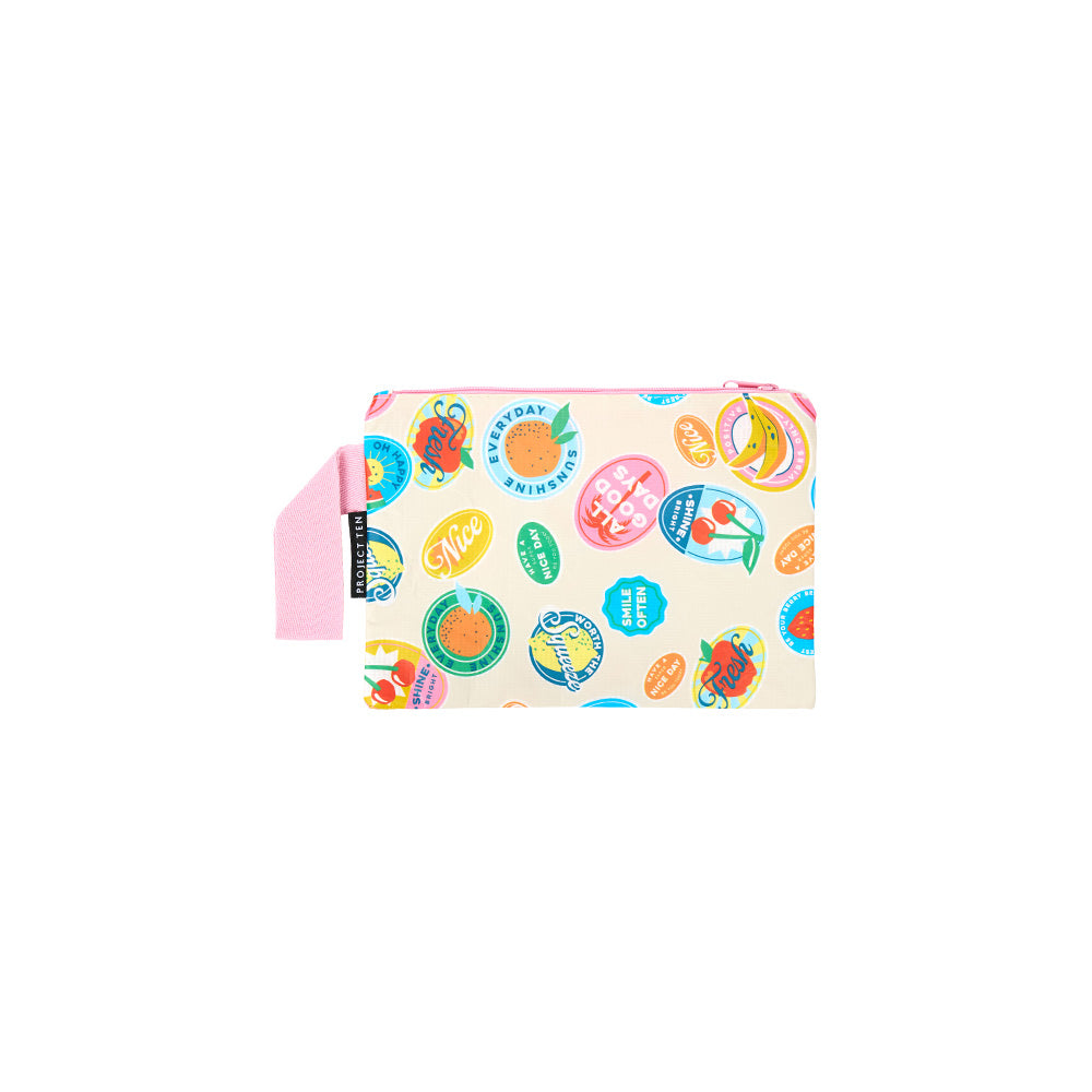 Fruit Stickers Mini Zip Pouch - Project Ten