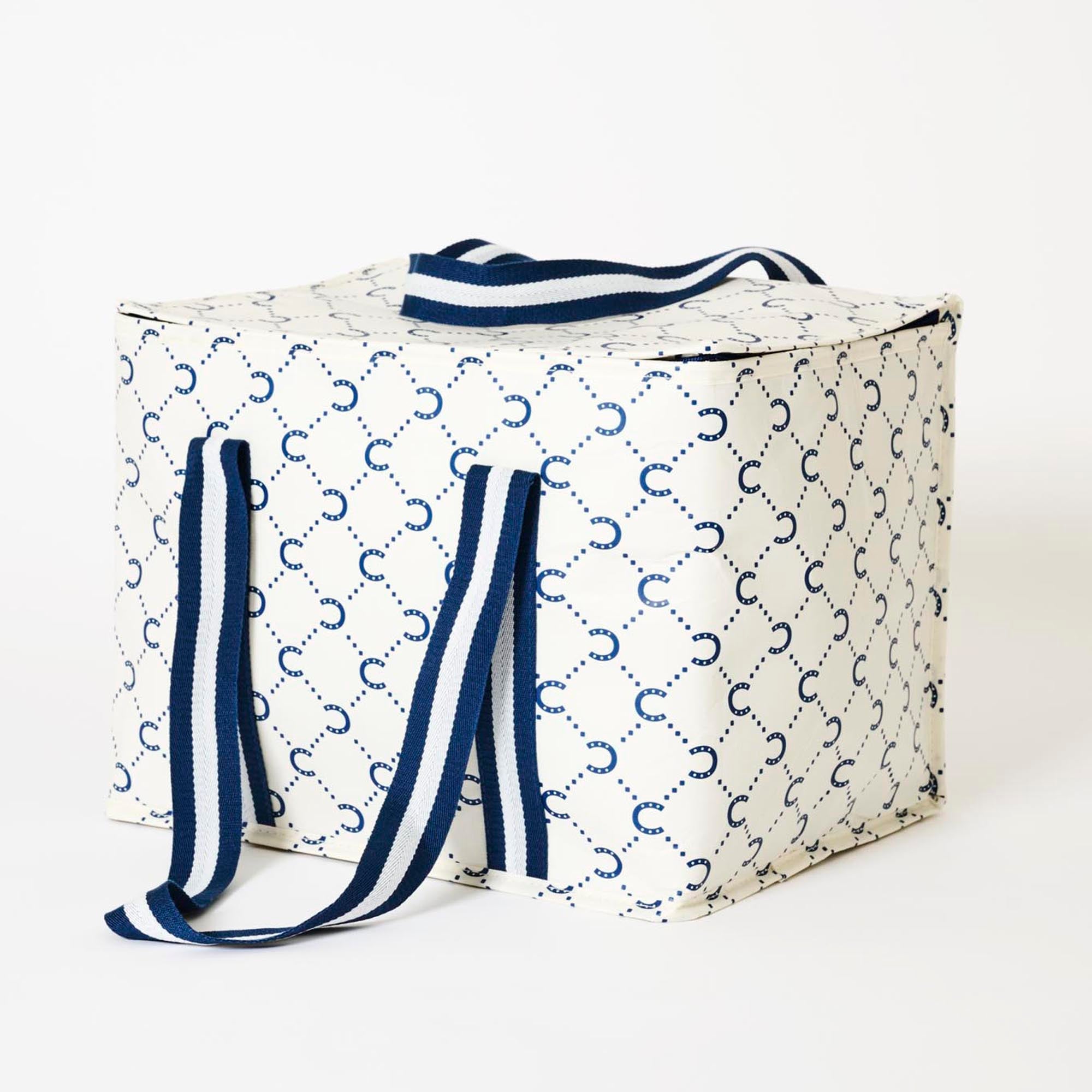 Large Insulated Tote – Navy Horseshoe - Project Ten