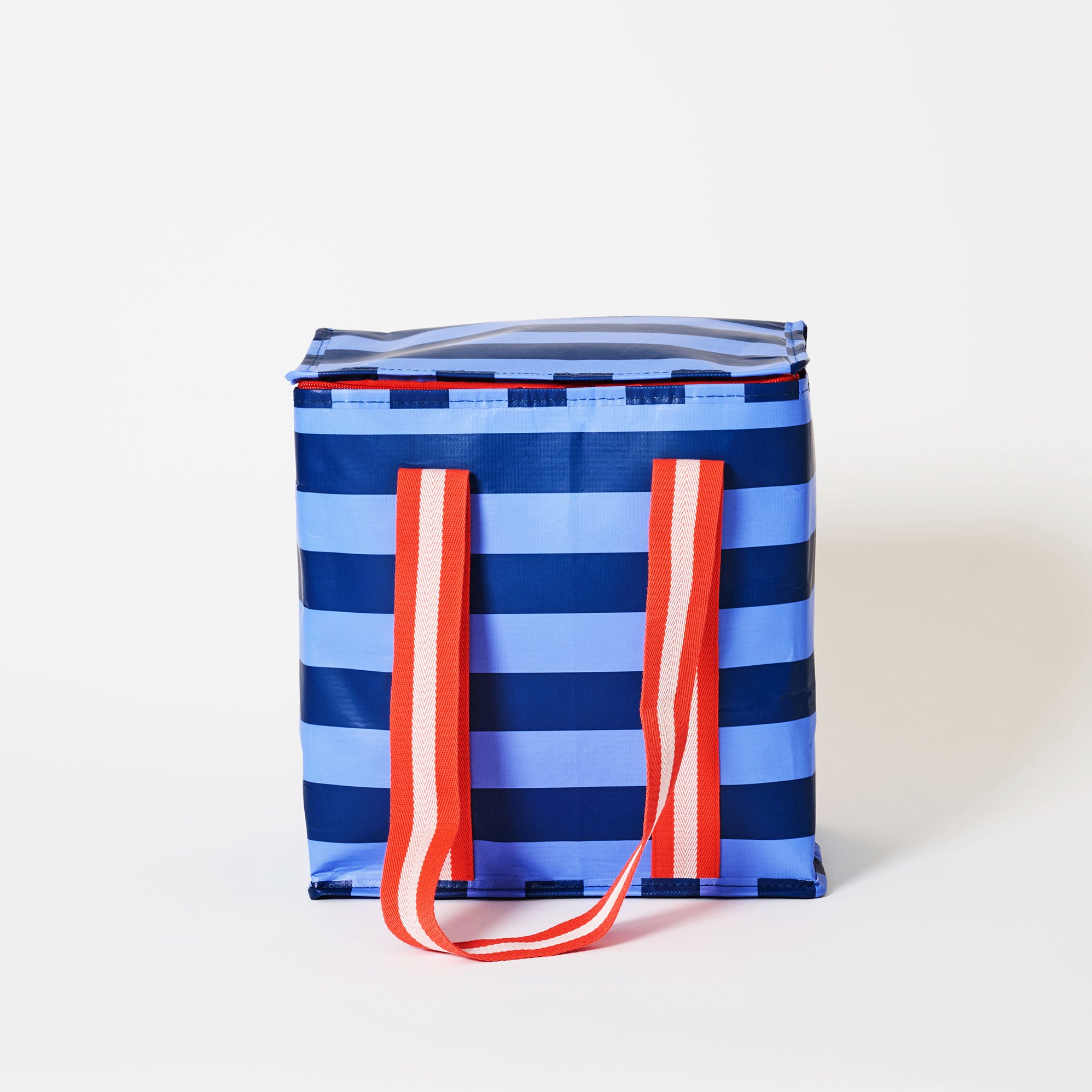 Medium Insulated Tote – Blue Stripe - Project Ten