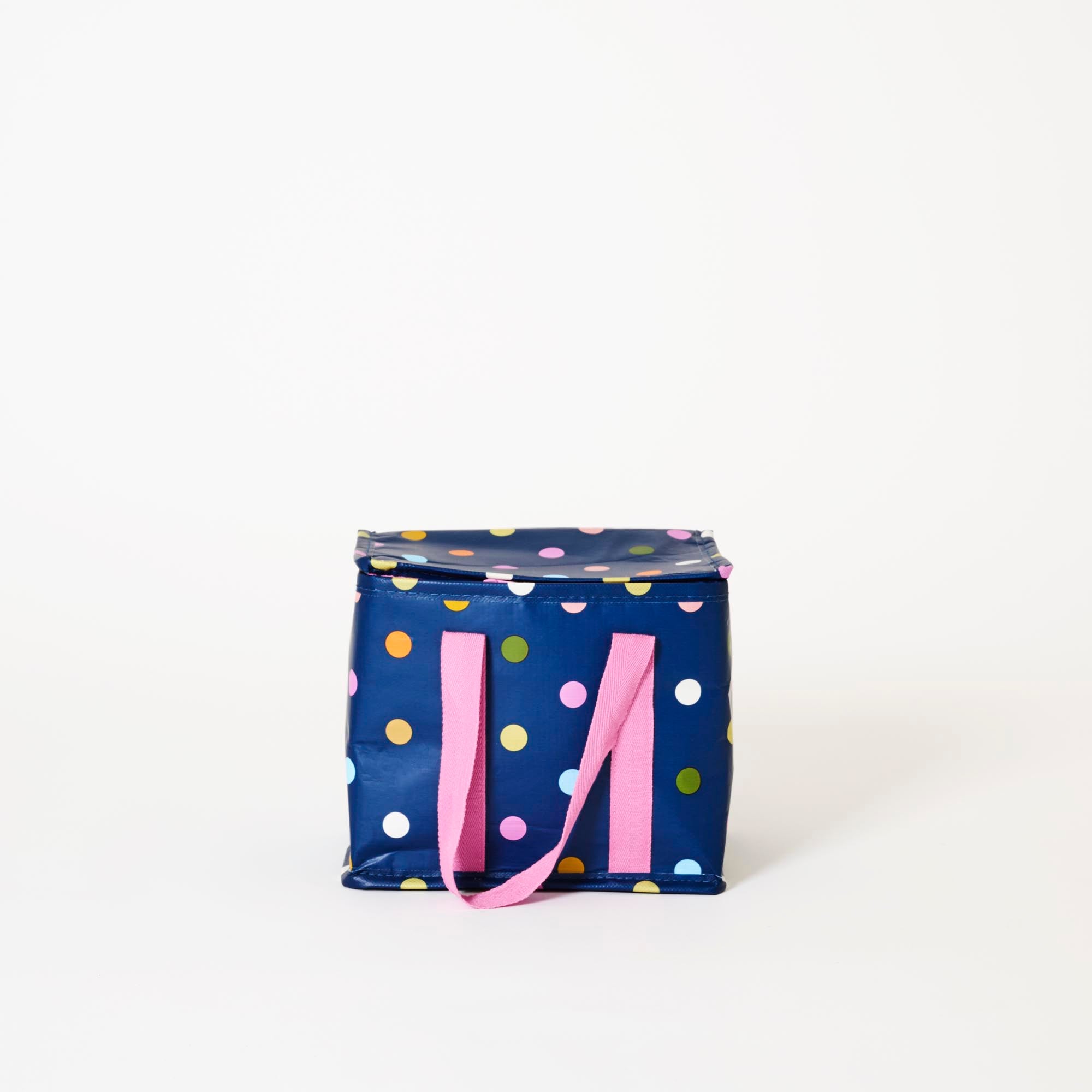 Mini Insulated Tote – Confetti - Project Ten
Polka dots on navy background