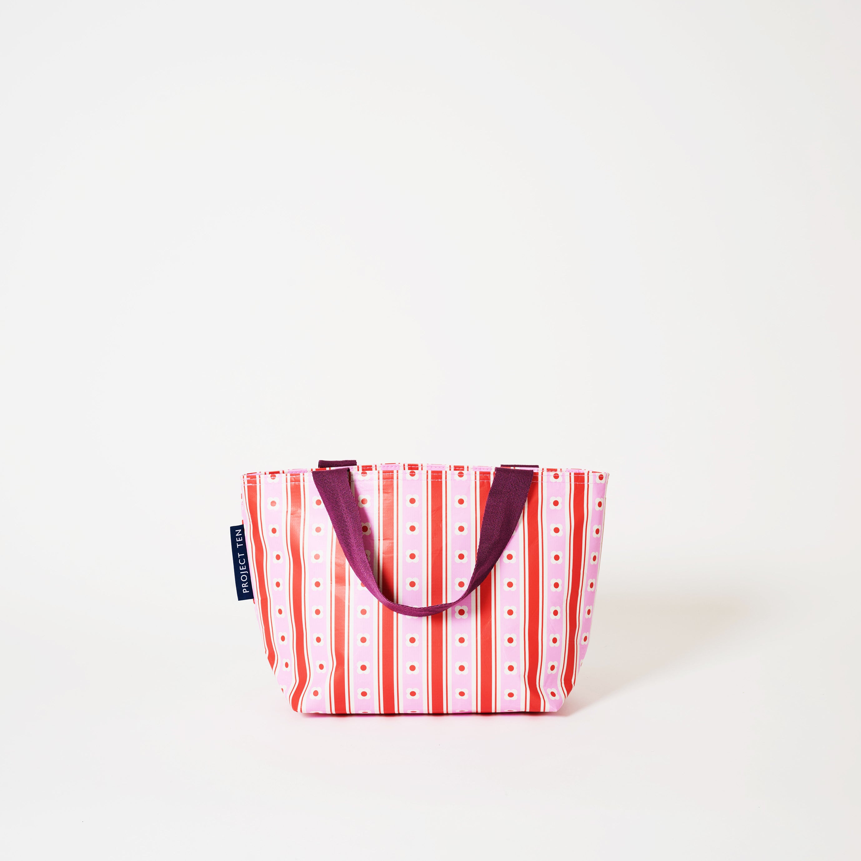 Mini Tote in Wallpaper with soft woven handles.
- Project Ten