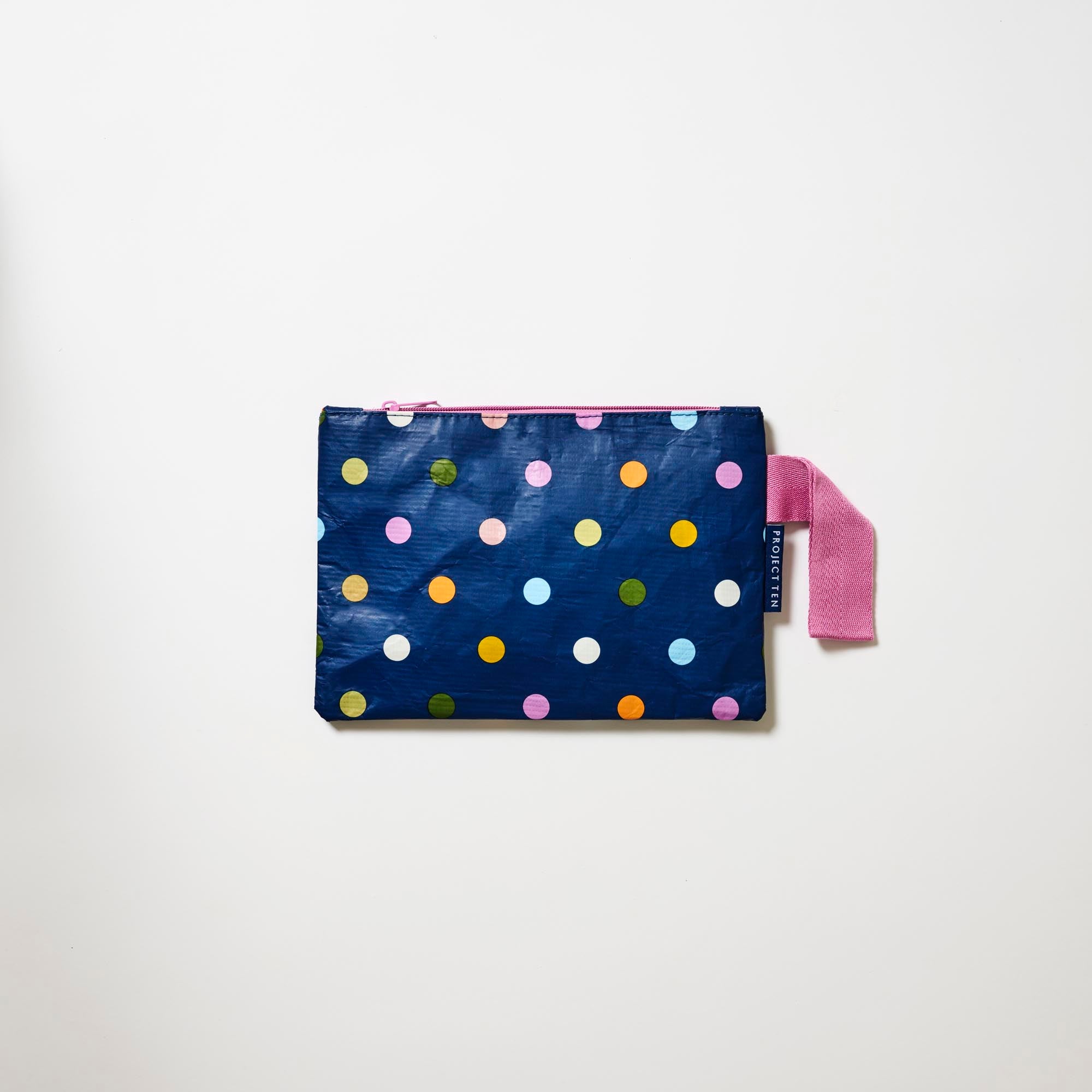 Mini Zip Pouch – Confetti - Project Ten
Polka dots on navy background