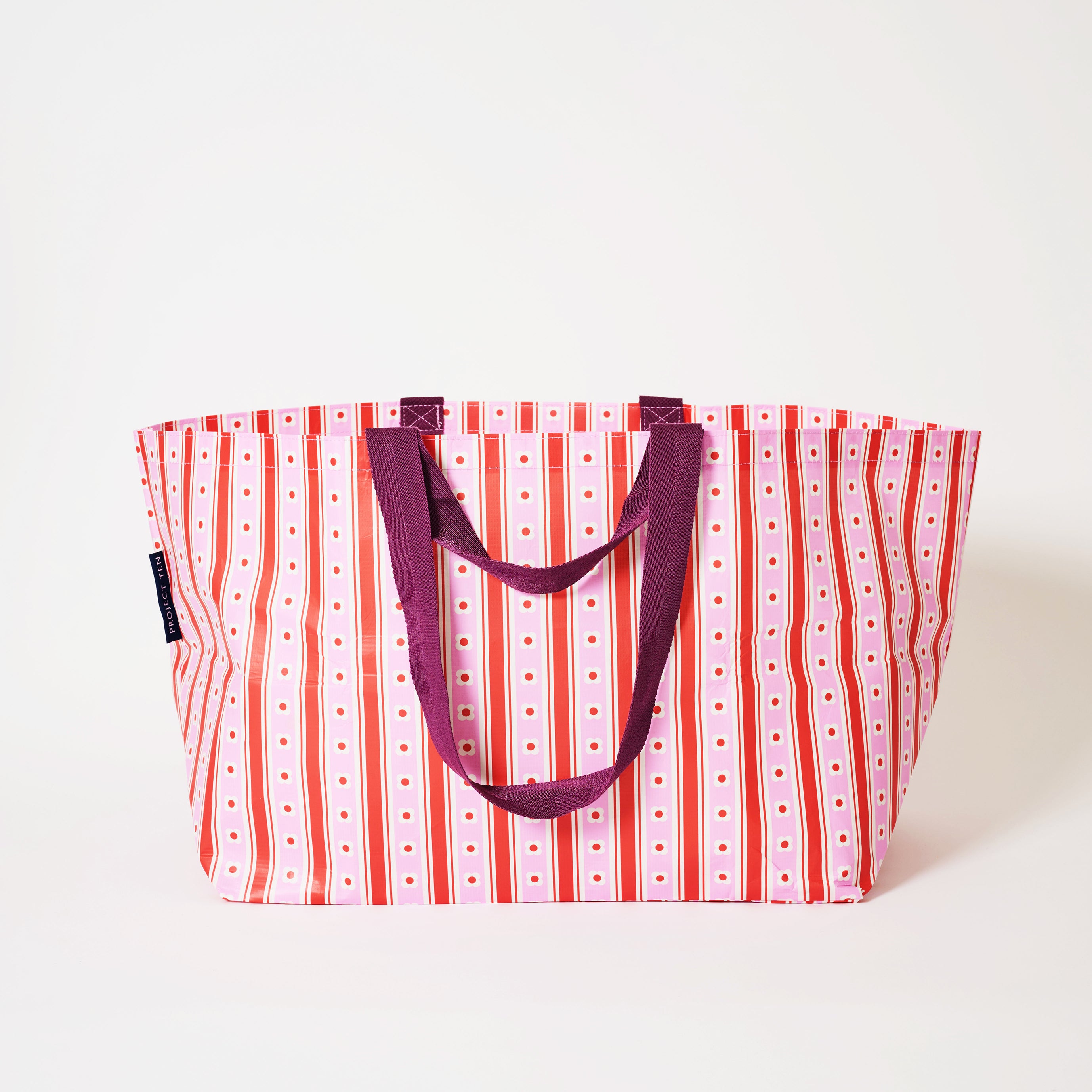 Oversized Tote with soft woven shoulder straps and handles, in Wallpaper.
- Project Ten