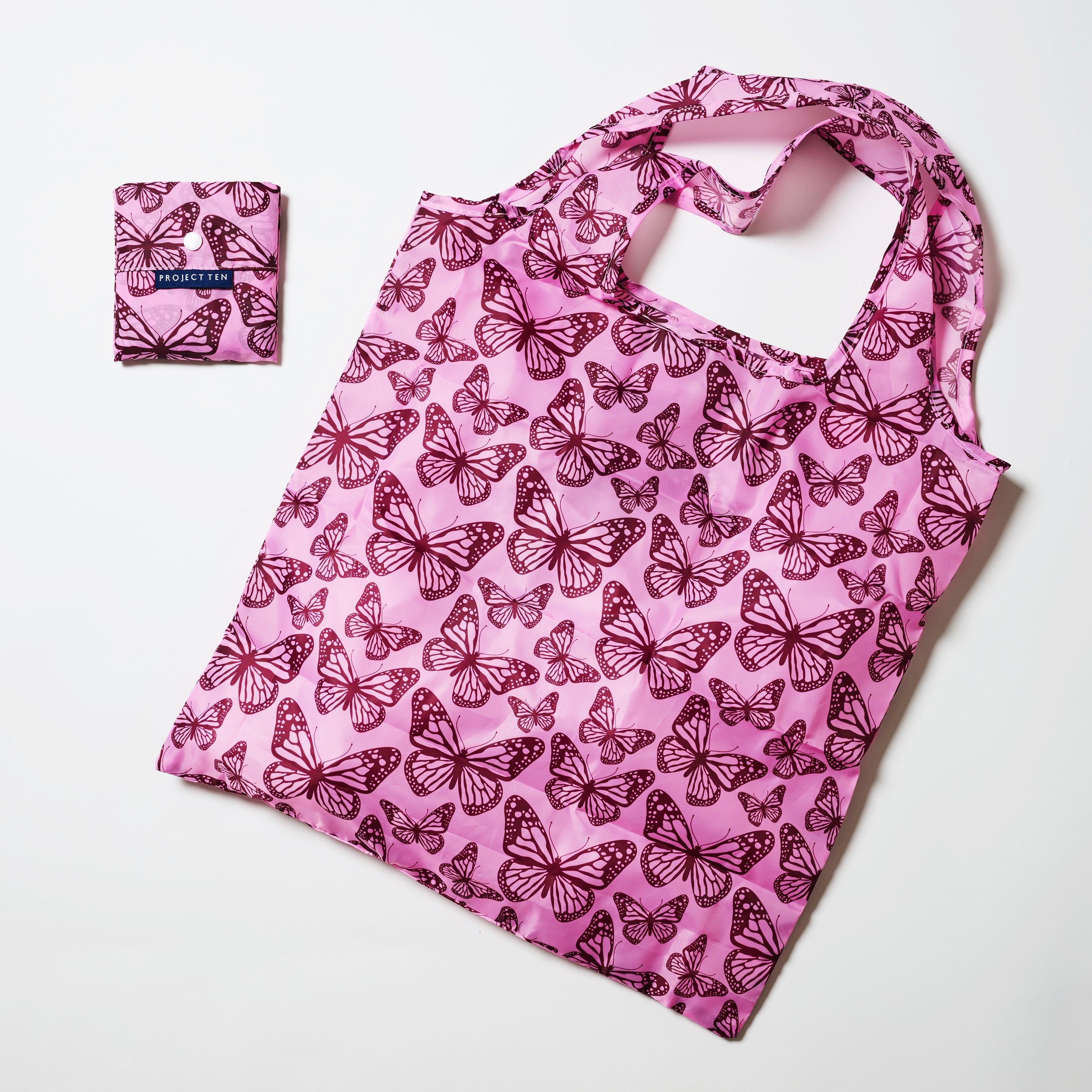 Pocket Shopper in Butterfly. The image shows the Pocket Shopper folded up and opened up.
- Project Ten