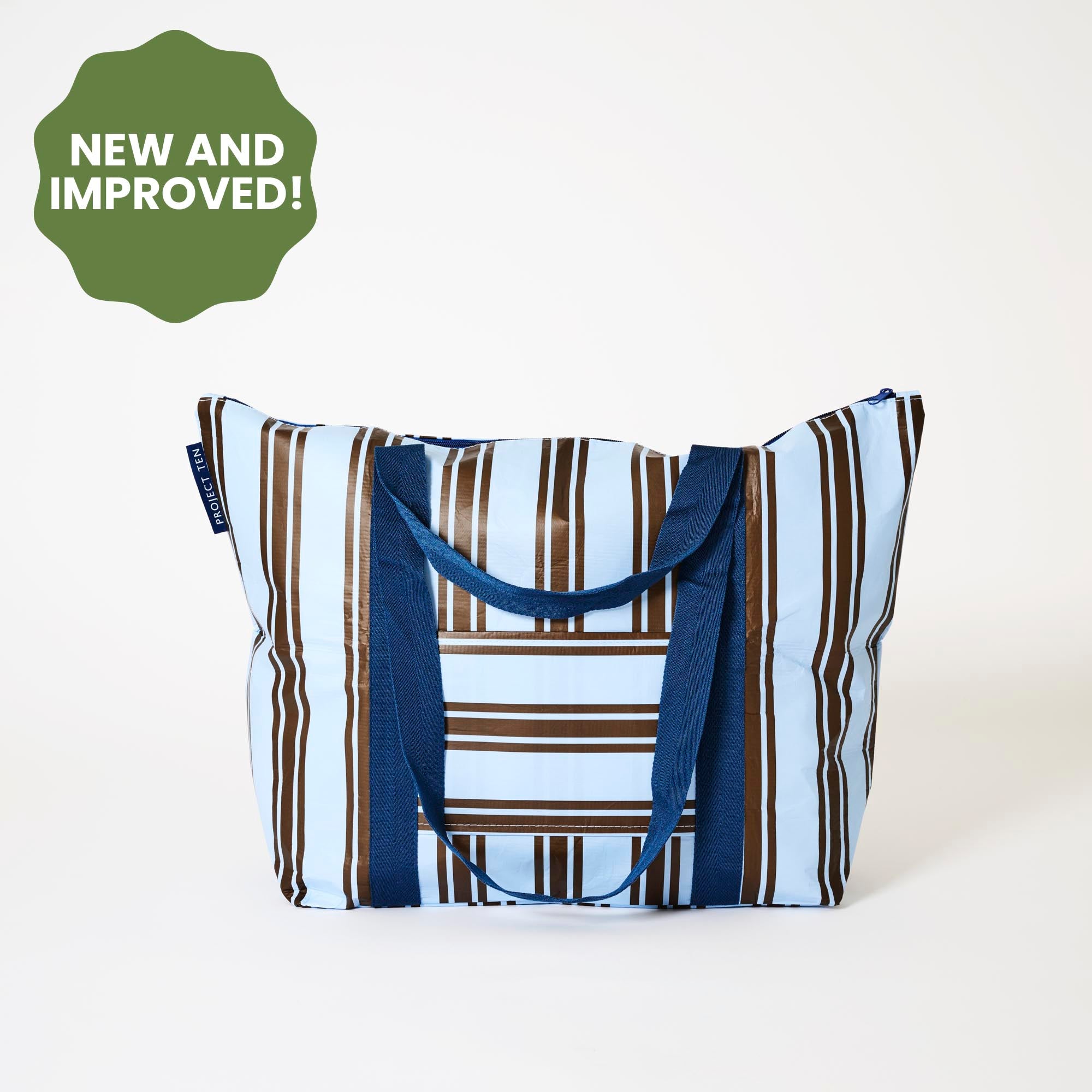 Zip Medium Tote in Oxford Stripe
- Project Ten