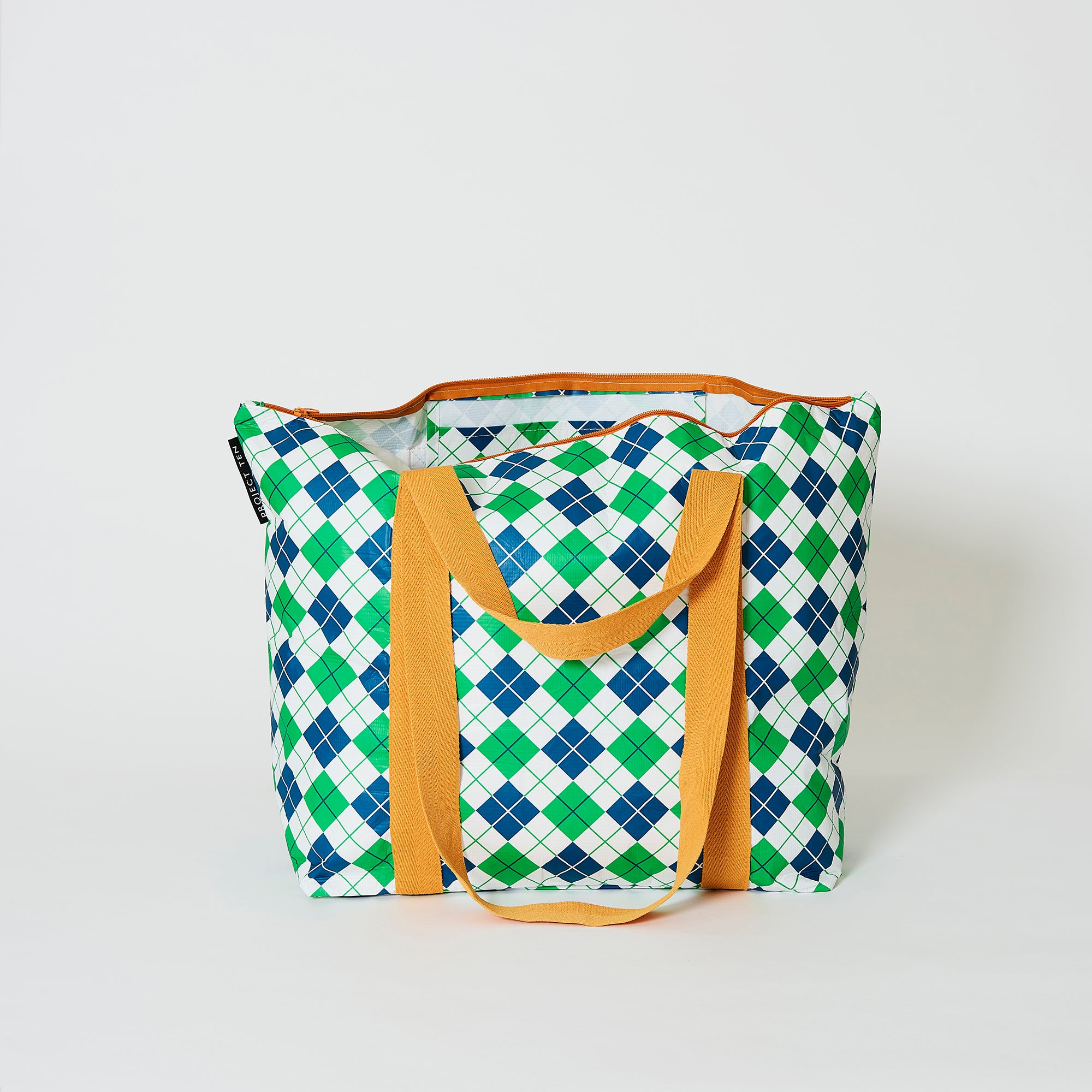 Argyle Zip Medium Tote - Project Ten