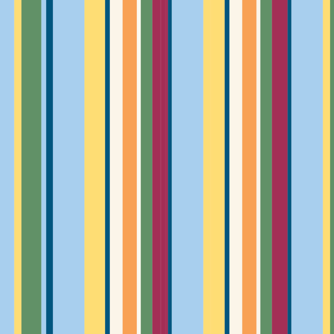 Retro Stripe Mini Zip Pouch - Project Ten
