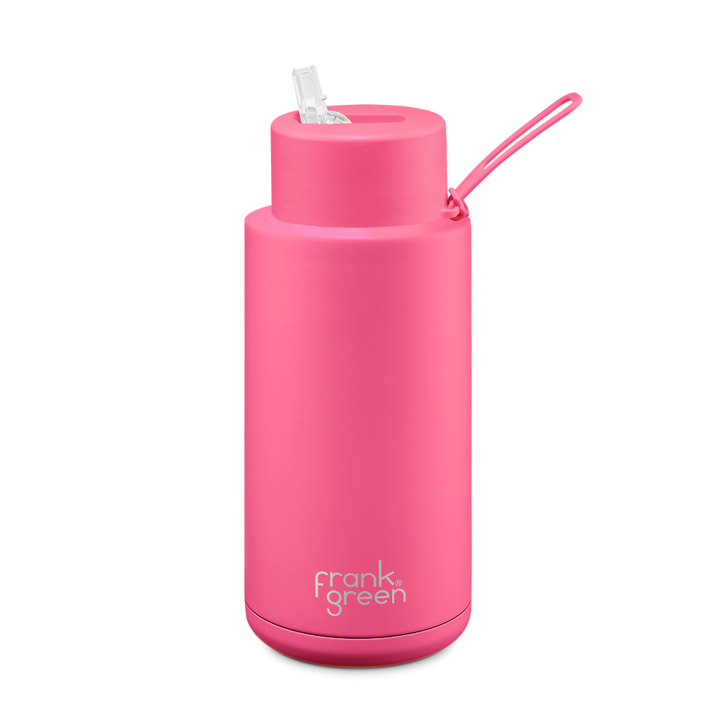 Frank Green Insulated Drink Bottle 1l - Neon Pink - Project Ten