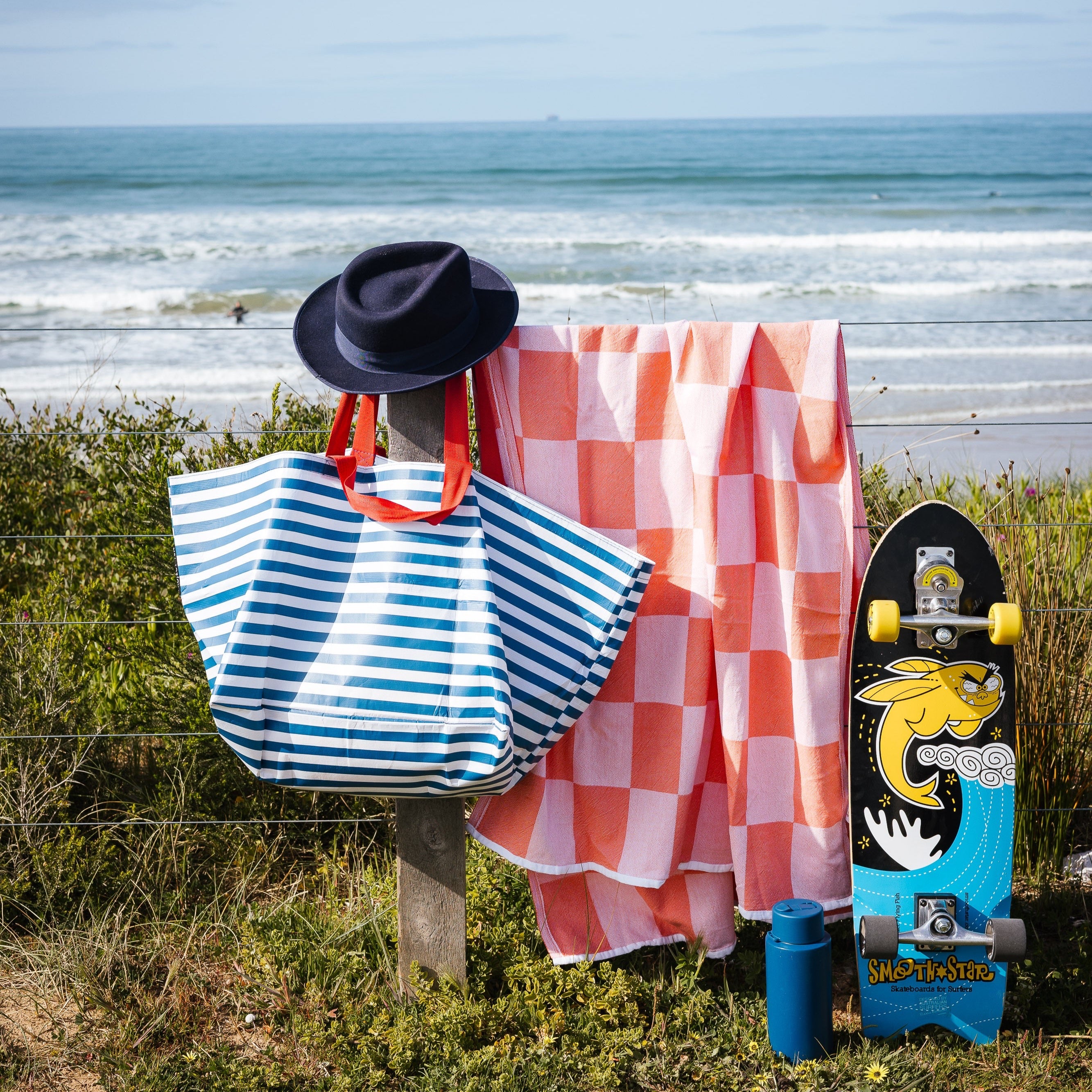 Breton Stripe Medium Tote - Project Ten