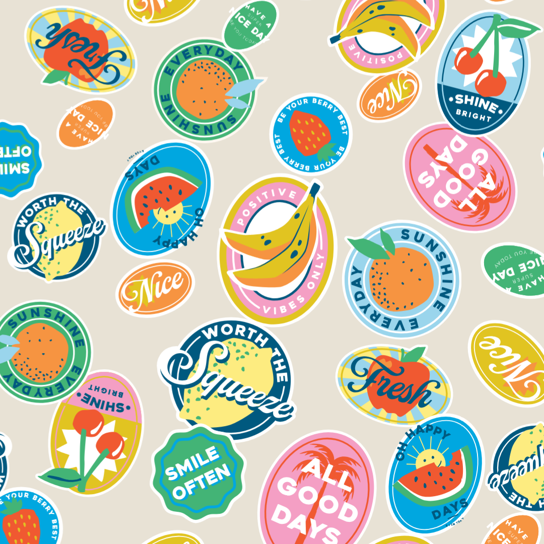 Fruit Stickers Pocket Shopper (Large) - Project Ten