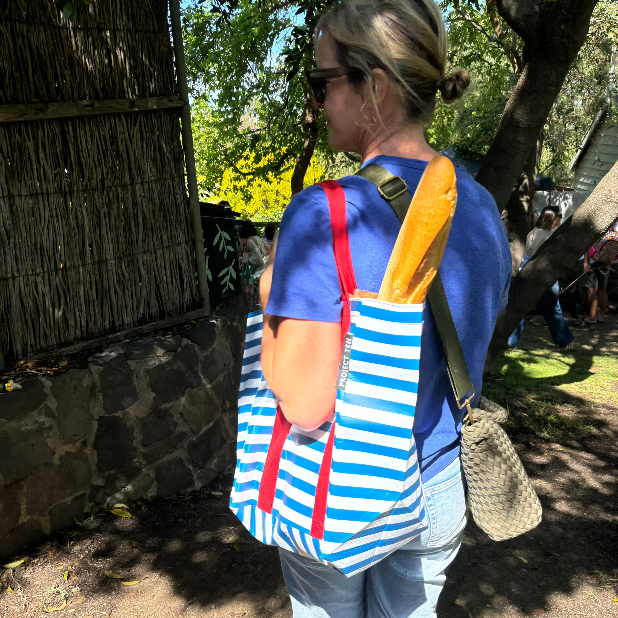Breton Stripe Shopper Tote - Project Ten