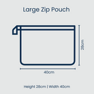 Retro Stripe Large Zip Pouch - Project Ten
