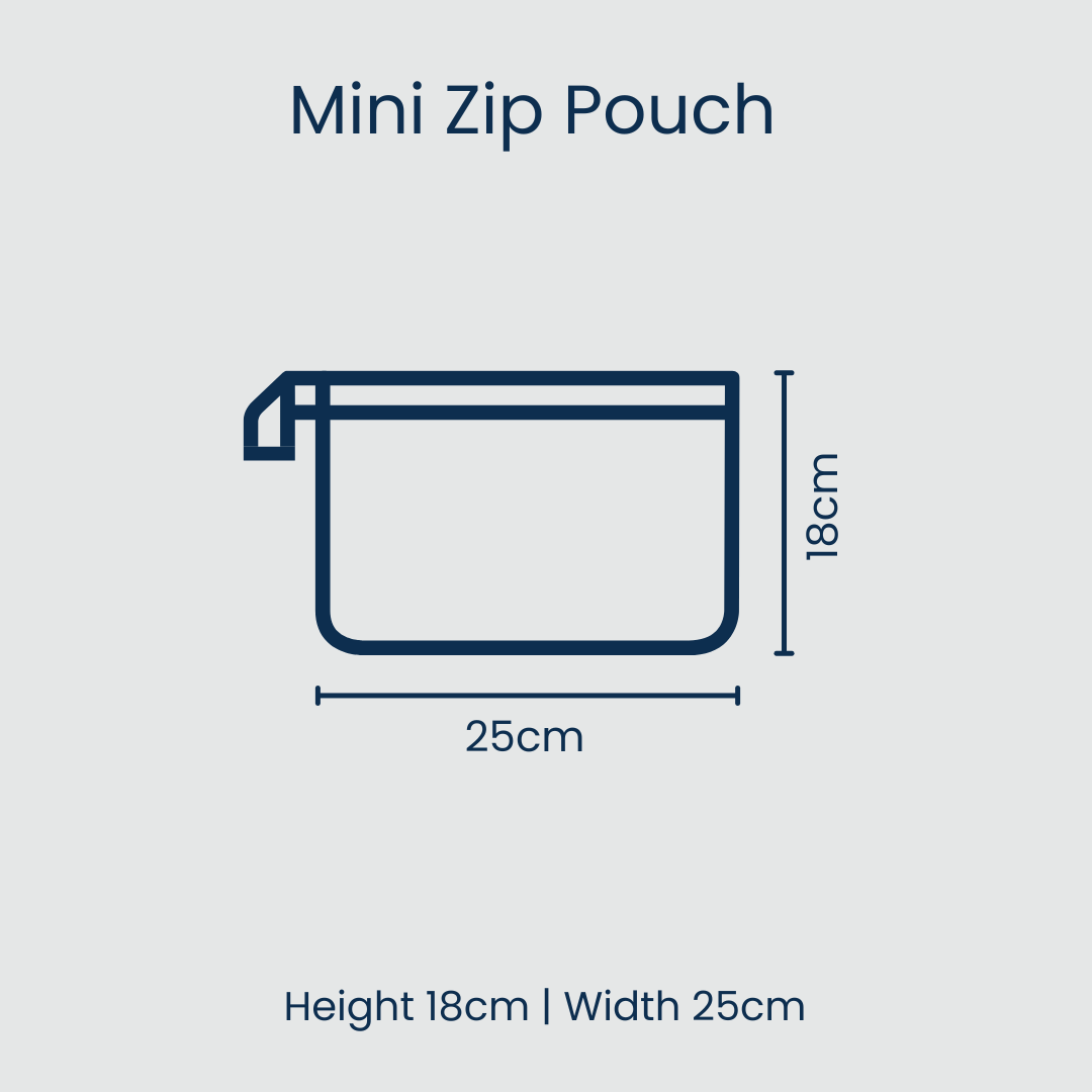 Retro Stripe Mini Zip Pouch - Project Ten