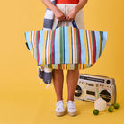 Retro Stripe Oversized Tote - Project Ten