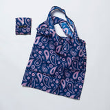 Pocket Shopper folded up and opened up – Paisley - Project Ten