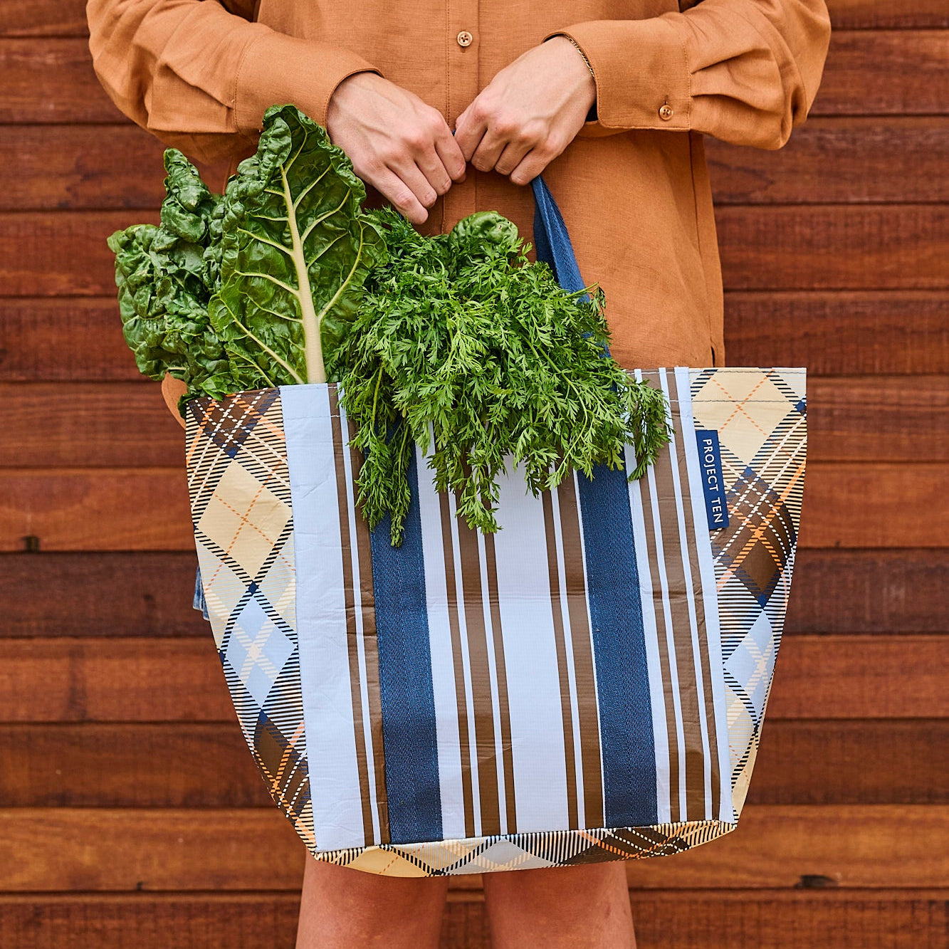 Shopper Tote Splice – Oxford Stripe - Project Ten