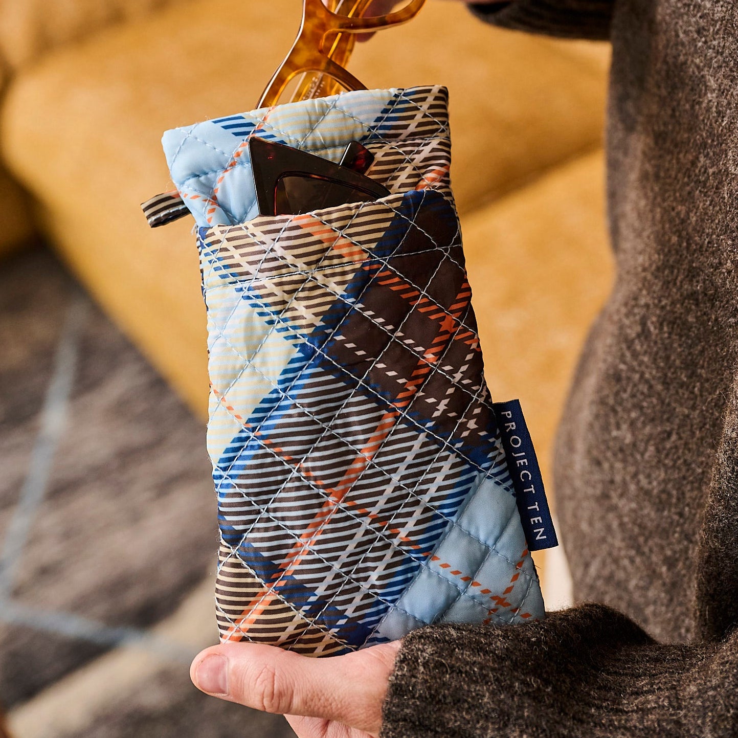 Double Glasses Case – Country Plaid - Project Ten