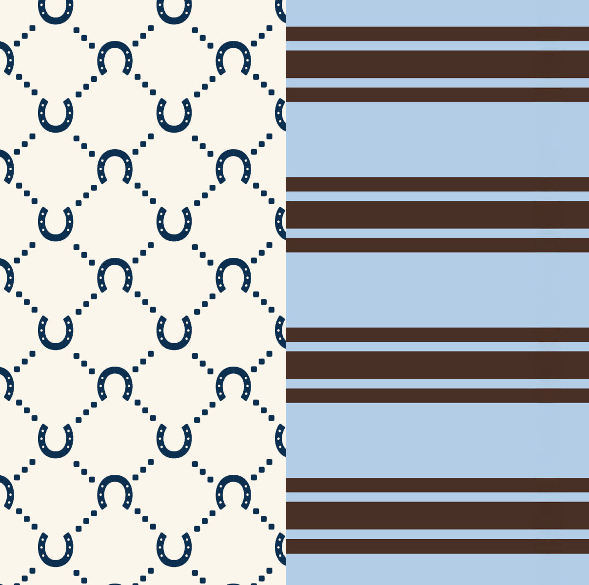 Shopper Tote Splice – Navy Horseshoe - Project Ten