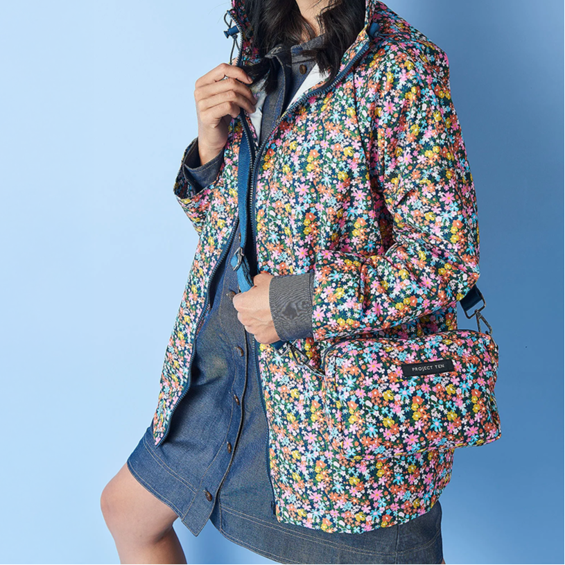 Raincoat in Cross Body Bag - Ditsy Floral - Project Ten