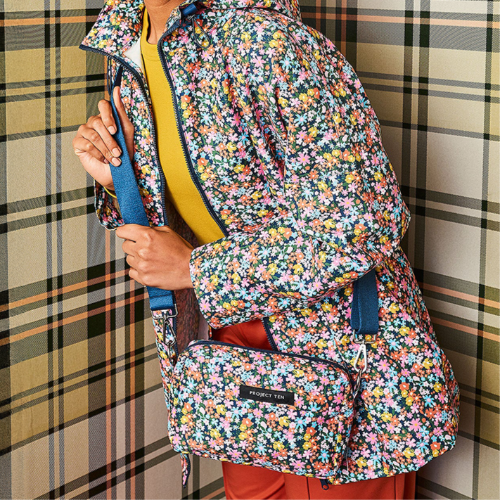 Raincoat in Cross Body Bag - Ditsy Floral - Project Ten