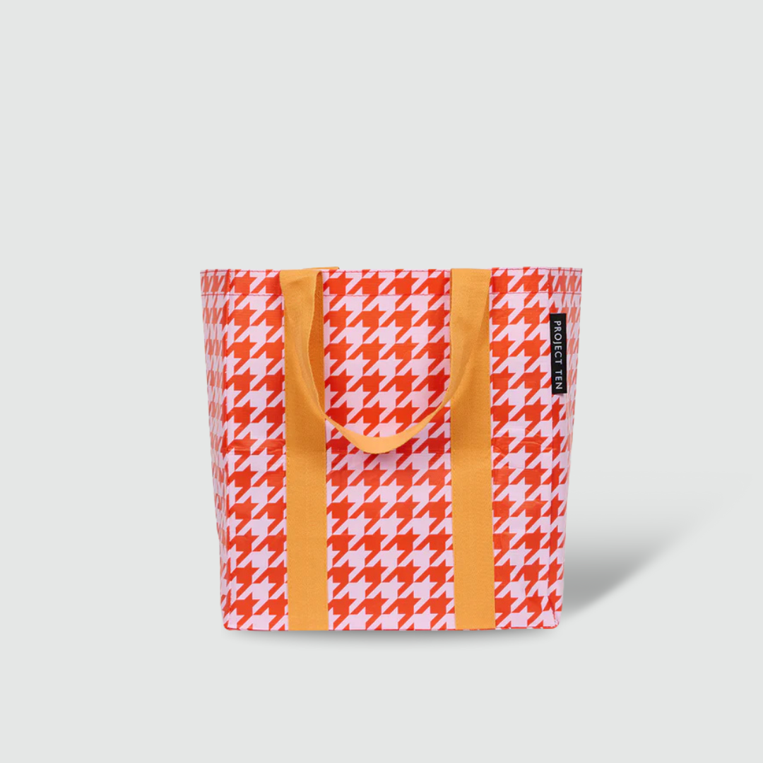 Houndstooth Shopper Tote - Project Ten