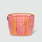 Houndstooth Zip Medium Tote - Project Ten