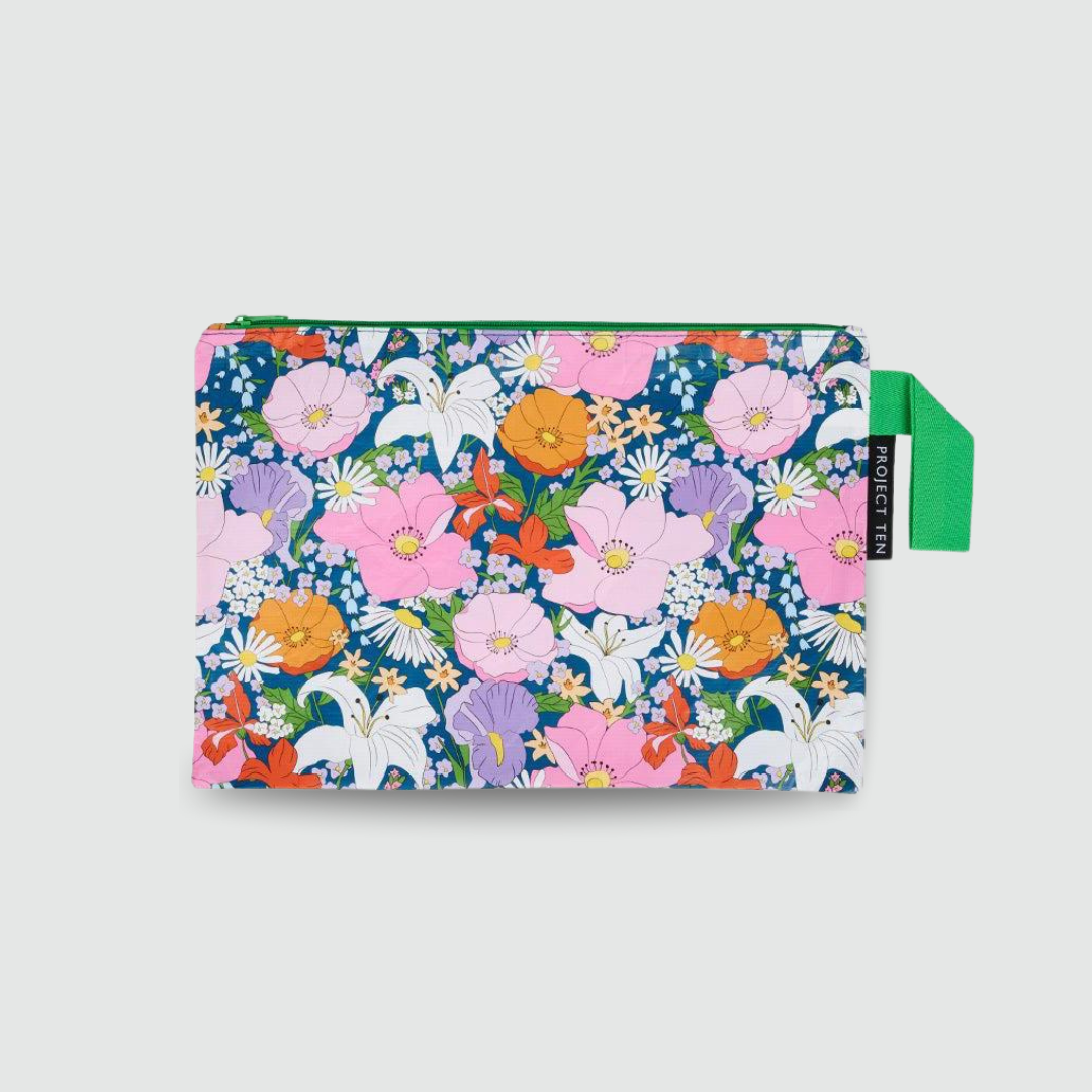 Fleur Large Zip Pouch - Project Ten