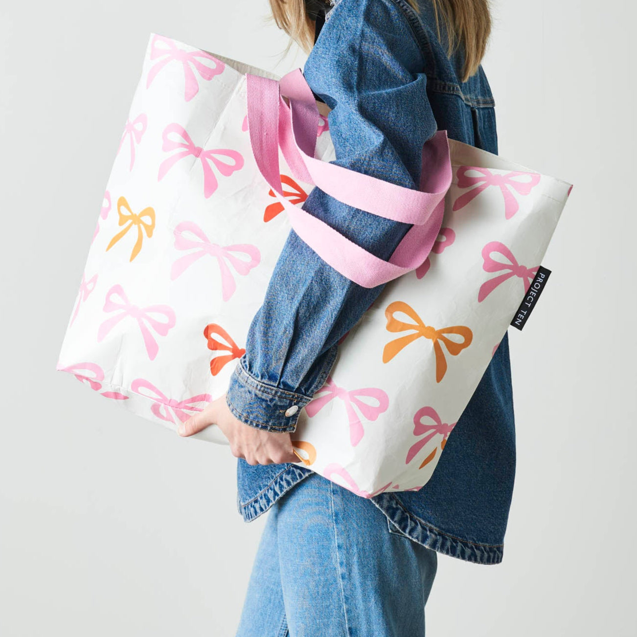 Bows Zip Medium Tote - Project Ten