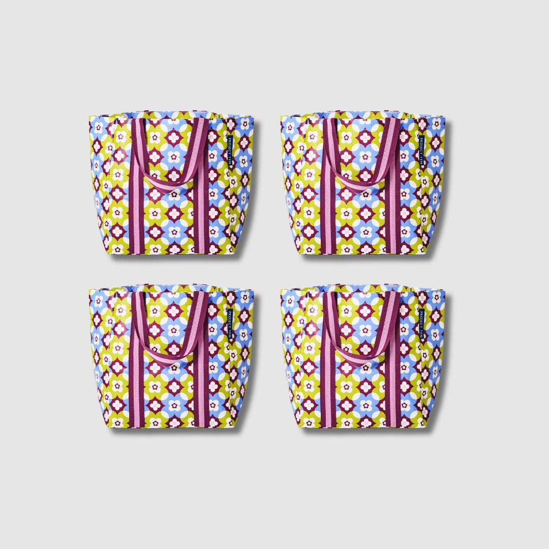 Four Shopper Totes in Mosaic. 
- Project Ten