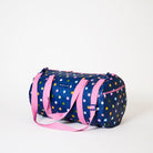 Barrel Bag – Confetti  - Project Ten
Polka dots on navy background