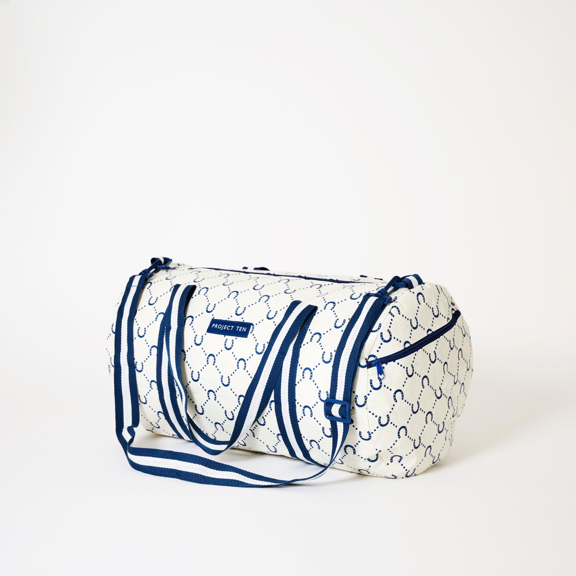 Barrel Bag – Navy Horseshoe - Project Ten