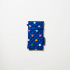 Double Glasses Case confetti. Polka dots on navy background - Project Ten