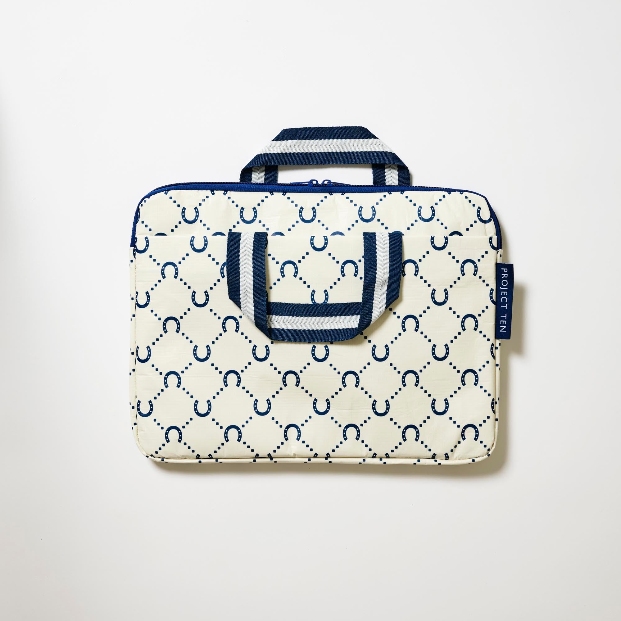 Laptop Case – Navy Horseshoe - Project Ten
