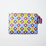 Large Zip Pouch with soft woven handle, in Mosaic.
- Project Ten