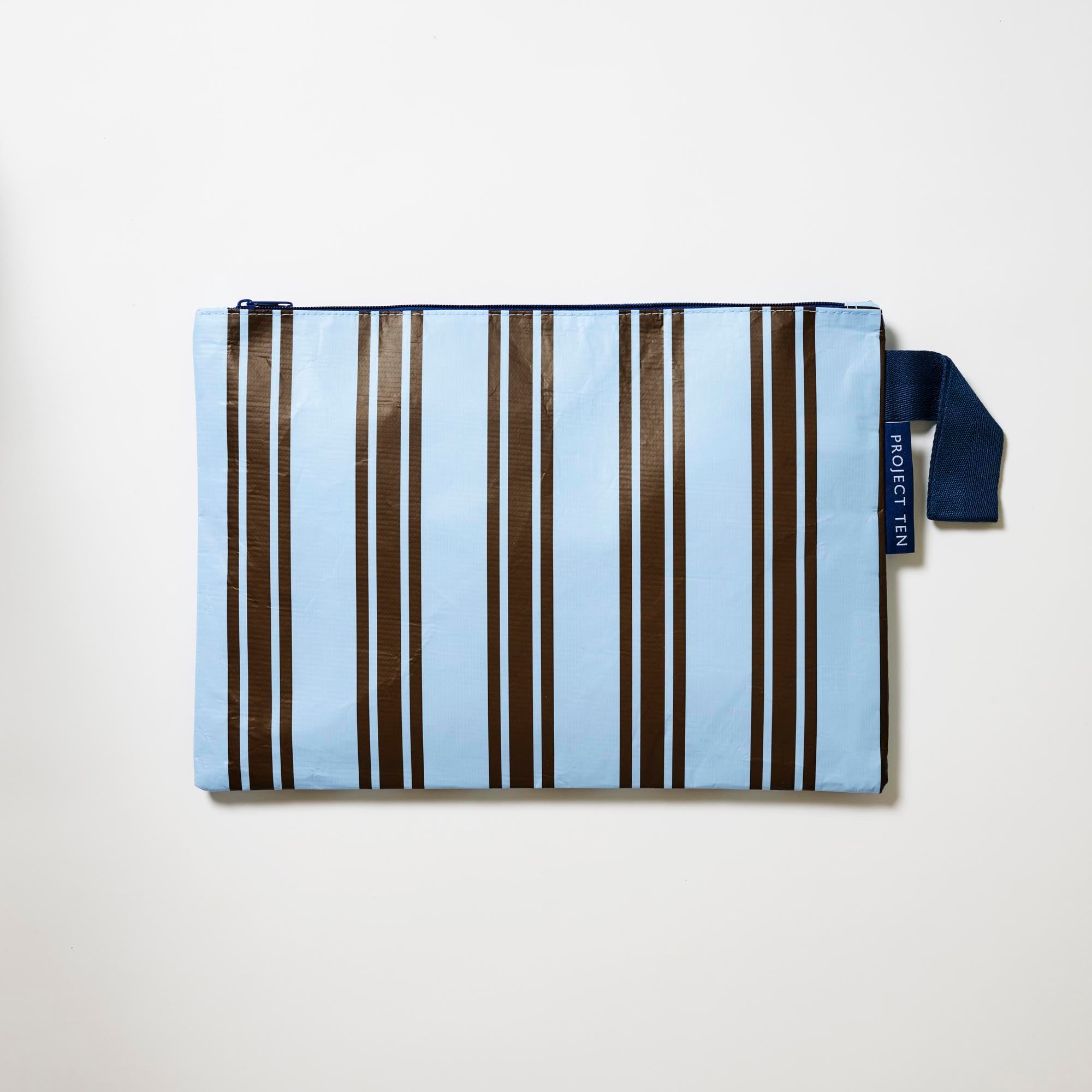 Large Zip Pouch – Oxford Stripe - Project Ten