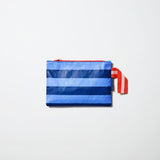 Mini Zip Pouch with soft woven handle, in Blue Stripe.
- Project Ten 