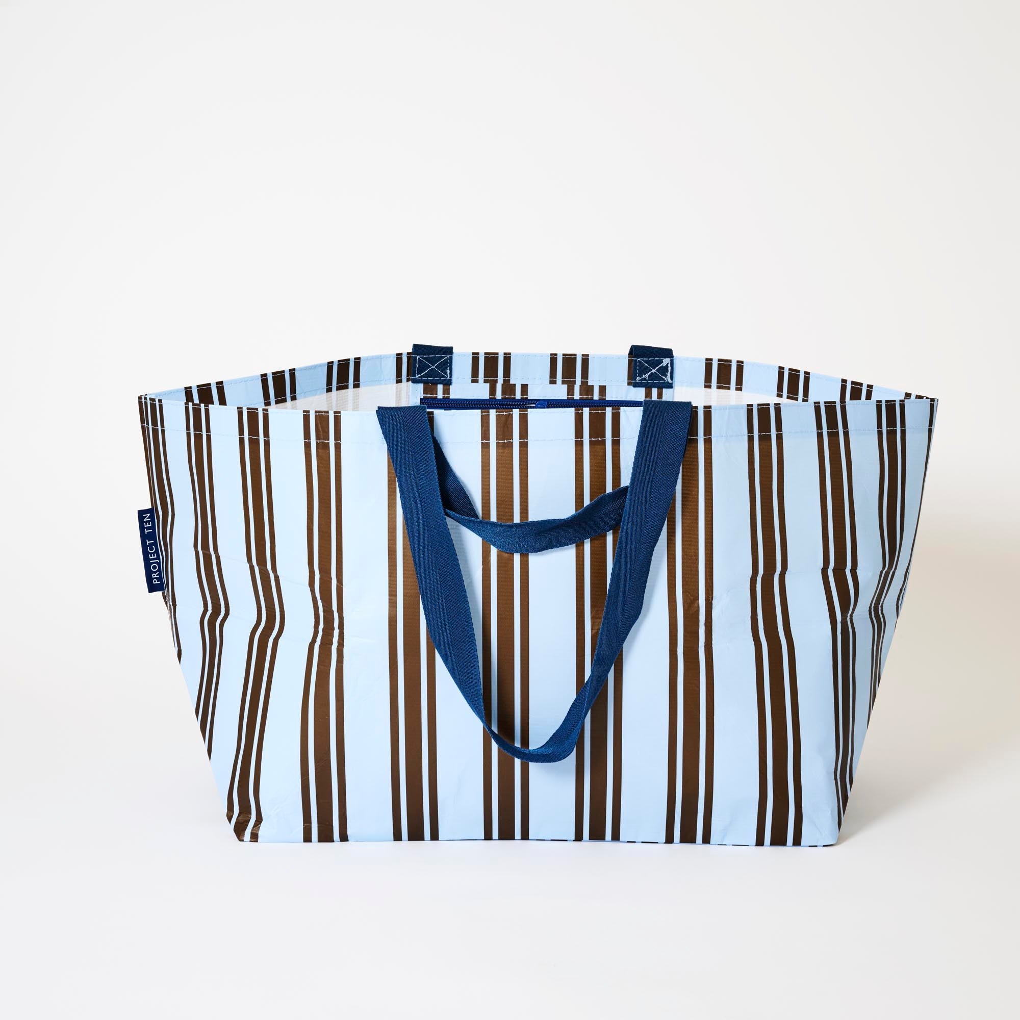 Oversized Tote – Oxford Stripe - Project Ten