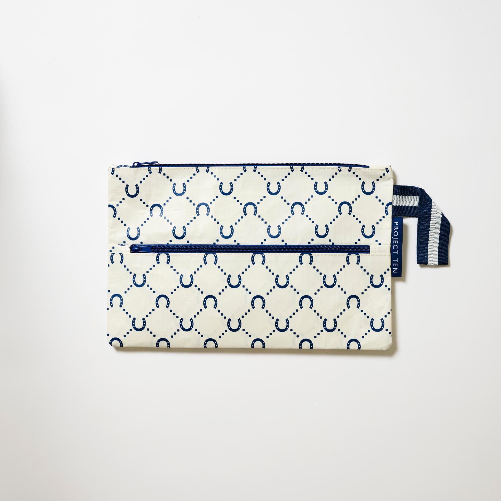 Pencil Case – Navy Horseshoe - Project Ten