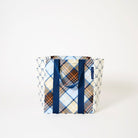 Shopper Tote Splice – Country Plaid merged with Navy Horseshoe - Project Ten